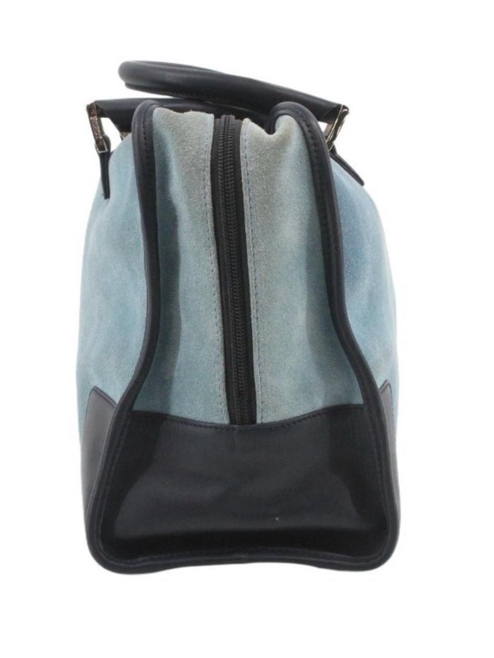 FINAL PRICE Loewe Blue Suede Tote with Black Leather Trim - Picture 5 of 7